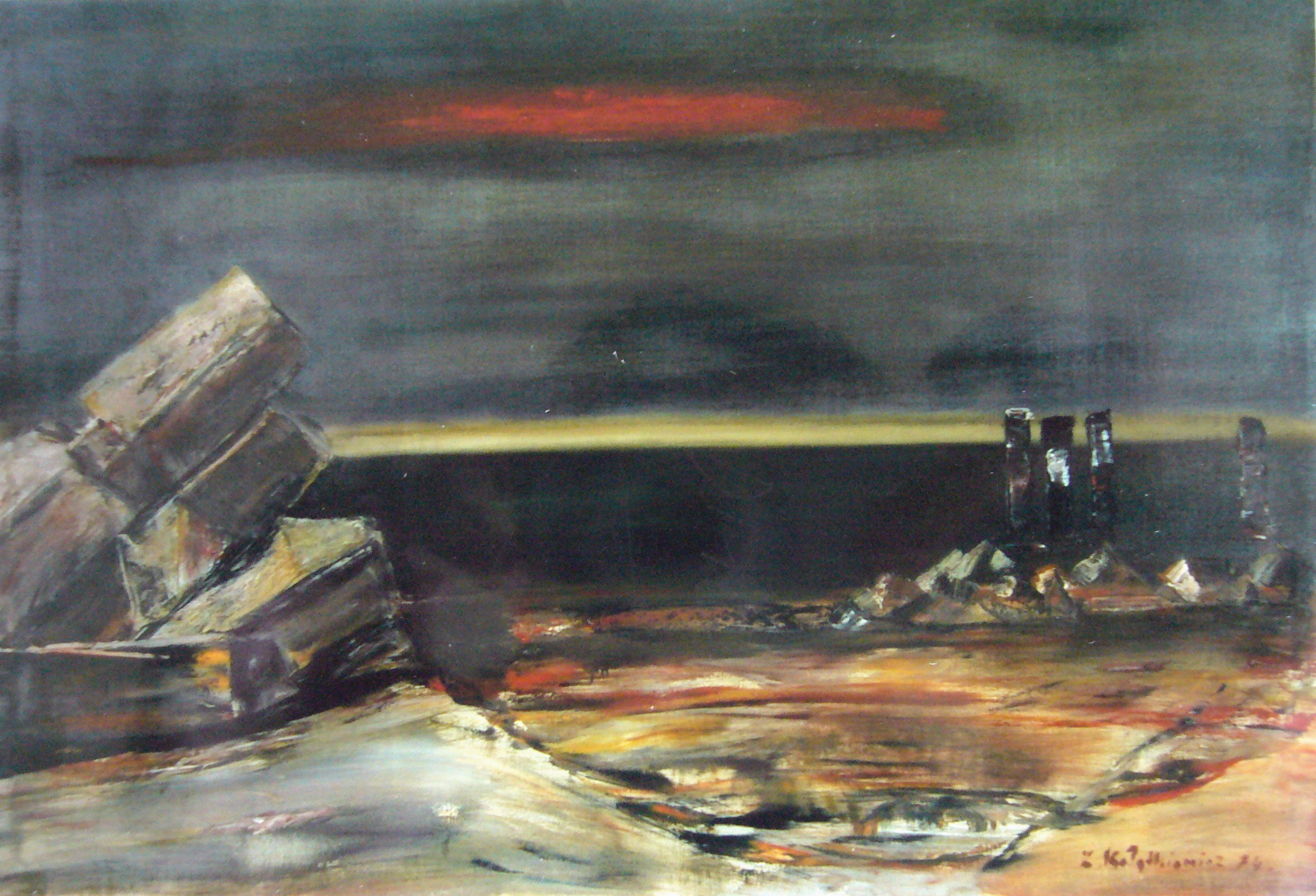 Port Północny, 1974, 100x146, Muzeum Okręgowe W Toruniu